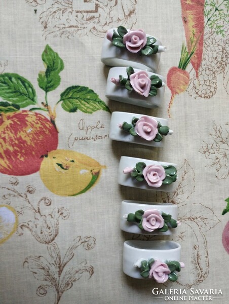 New porcelain napkin ring 6 pieces