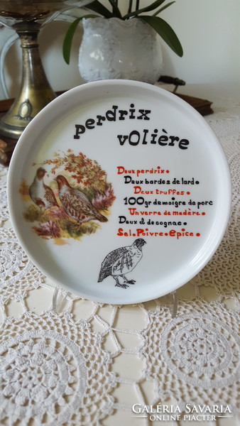 Francia L'Hirondelle porcelán pástétom tányér 6 db.
