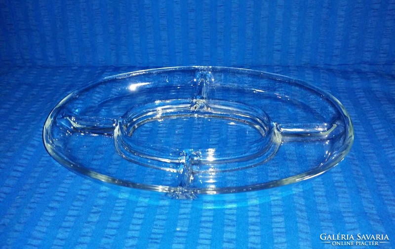 Split glass serving bowl (a15)