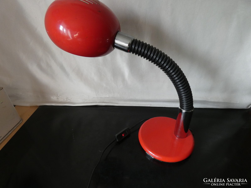 Targetti sankey red space-age table lamp 1970