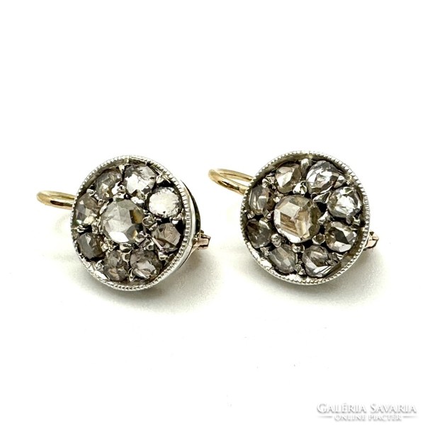 Art deco earrings with Dutch rose diamonds