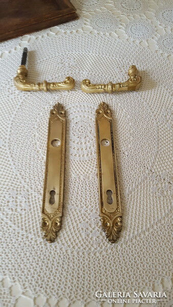 Decorative baroque solid brass handle set