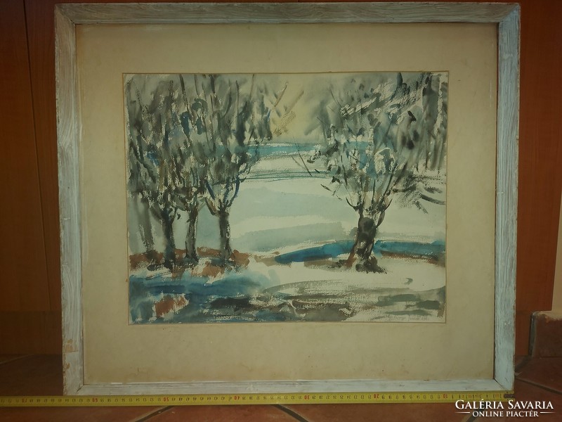 Painting by Jenő Gadányi (1896-1960), 1944, size indicated