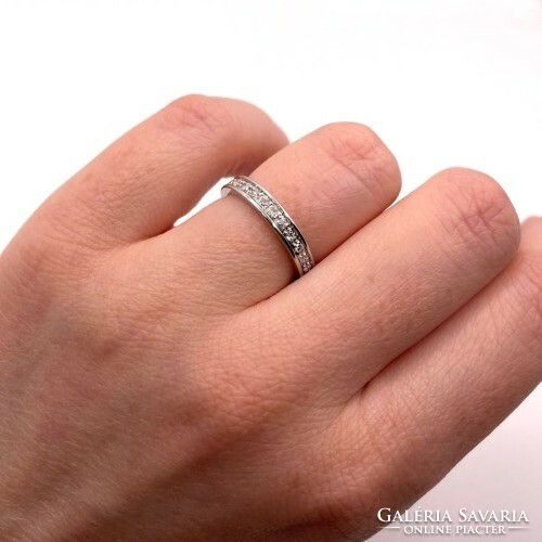 Fehérarany ethernity gyűrű gyémántokkal