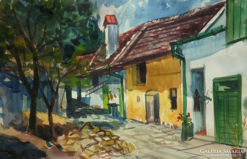 Joseph of Szamosvár (1931-): village courtyard