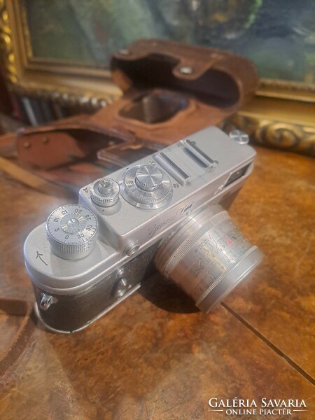 Zorki 4 cameras in original leather case