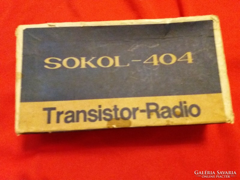 Régi CCCP orosz SOKOL 404 rádió gyári papír doboza gyűjtőknek  a képek szerinti állapotban