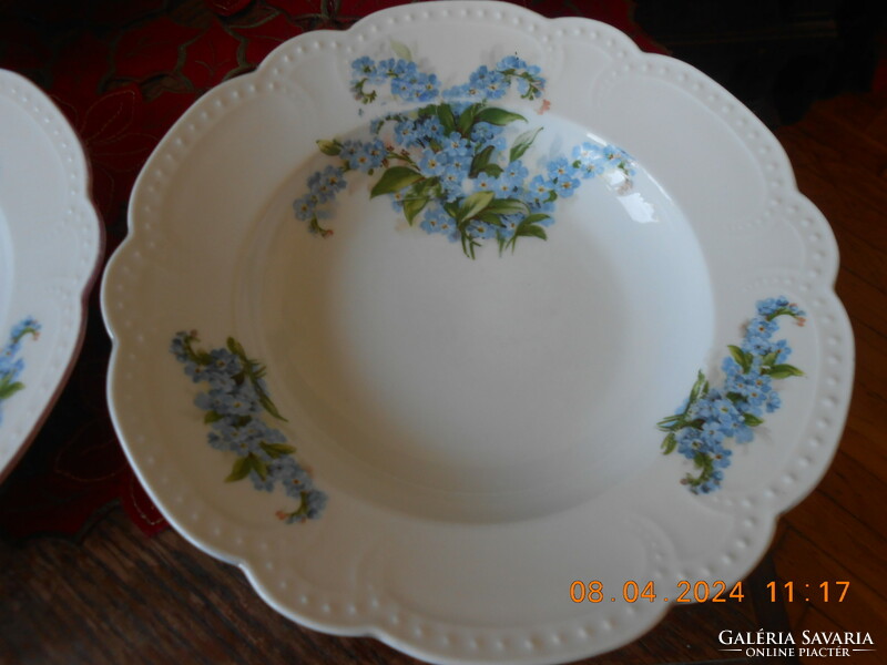 Zsolnay forget-me-not pattern, pearl deep plate, wall plate