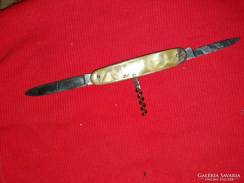 Antique Solingen inox German pocket knife stainix-steel blade with mother-of-pearl handle, condition according to pictures