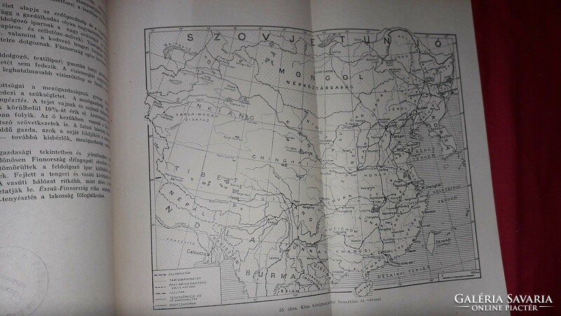1951.RÁKOSI éra -A. VITVER :Földrajz iskolai tankönyv ( Népi és Tőkés országok) a képek szerint
