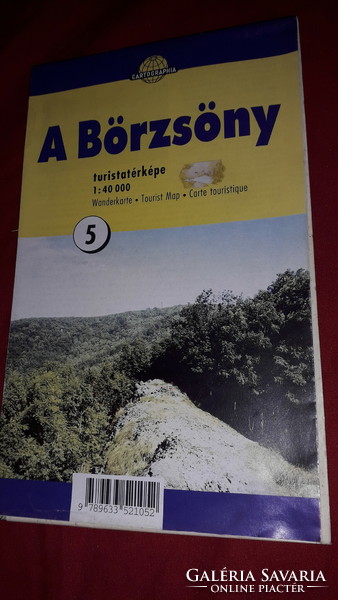 Retro glossy paper cartography travel map in Börzsöny excellent condition 92 x 67 cm according to pictures