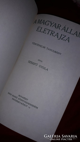 1988. Gyula Szekfű: biography of the Hungarian state historical study book according to the pictures maecenas