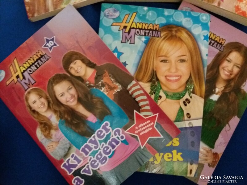 Retro DISNEY HANNAH MONTANA lányregény könyvcsomag csomag Miley Cyrus 10 db EGYBEN a képek szerint
