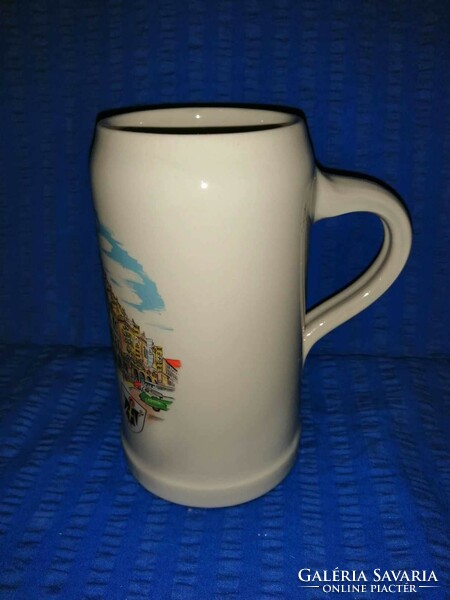 Bavaria porcelain beer mug with Munich inscription, 1 liter (a15)