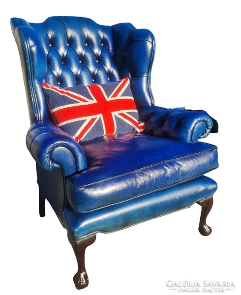 A806 original English chesterfield sofa set 3-2-1+1pouf