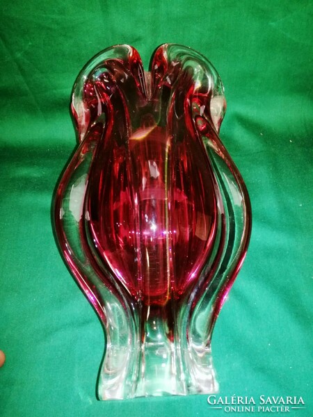 Glass vase by Josef Hospodka