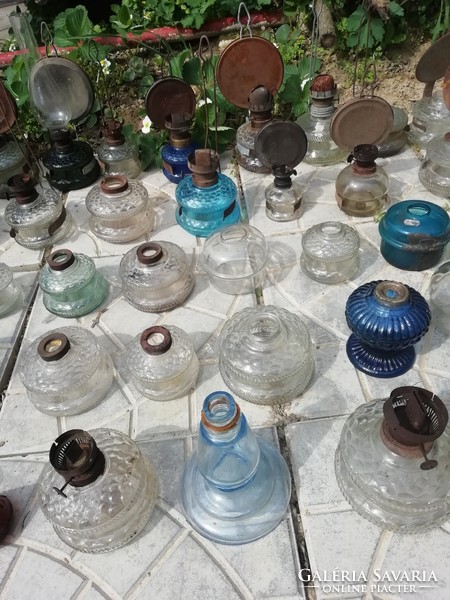 From a collection of 38 kerosene lamps in the condition shown in the pictures
