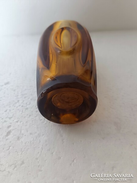 Retro mcm vintage rosice amber vase