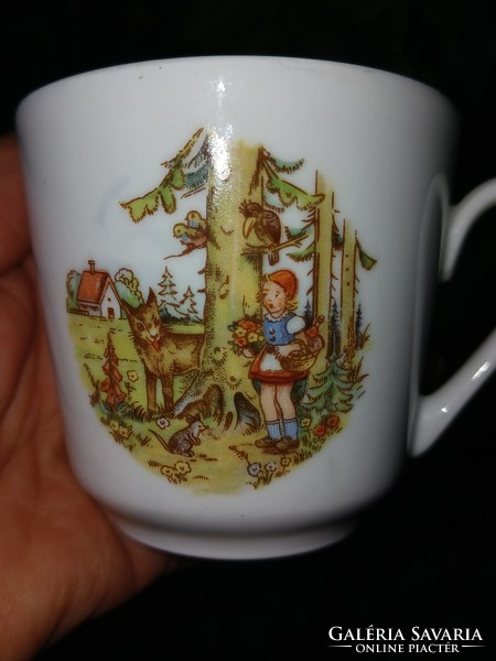 Khala's fairy tale mug red-haired girl and the wolf