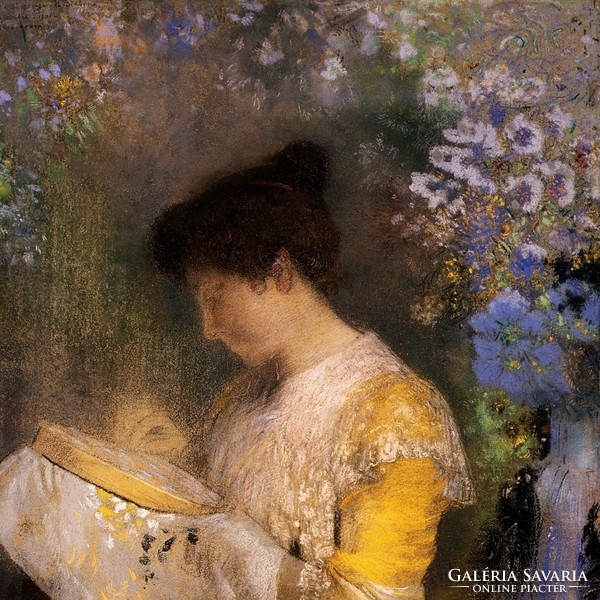 Madame Arthur Fontaine, 1901  Odilon Redon festőművész alkotásának reprodukciója