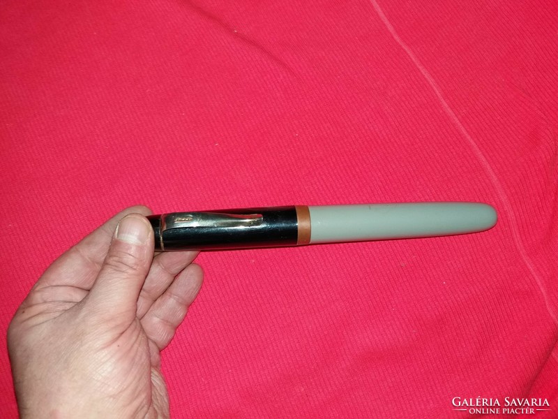 A camouflaged humorous giant ballpoint pen with an old fountain pen cover for collectors, in good condition according to the pictures