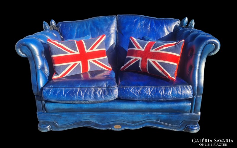 A806 original English chesterfield sofa set 3-2-1+1pouf