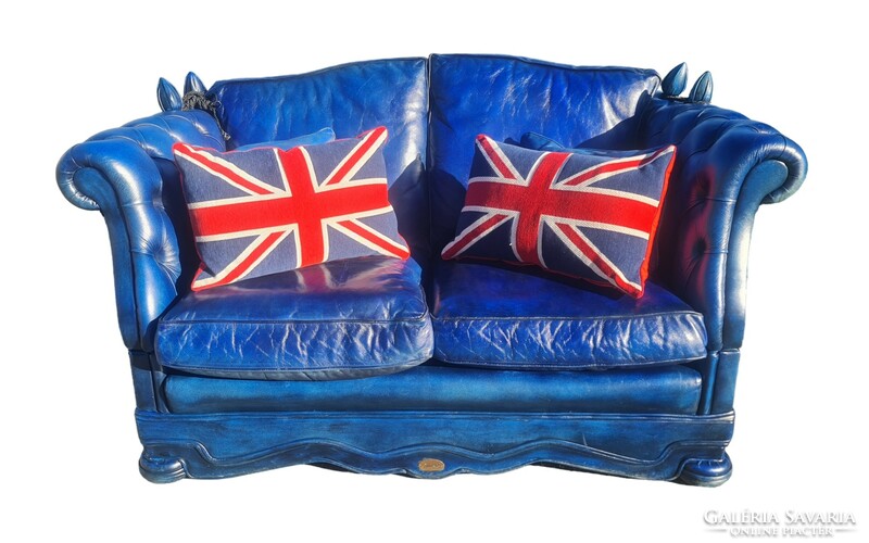 A806 original English chesterfield sofa set 3-2-1+1pouf