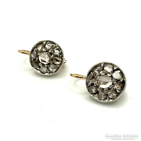 Art deco earrings with Dutch rose diamonds