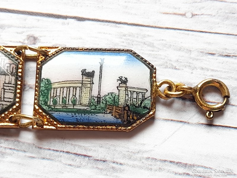 Budapest enamel bracelet, larger size