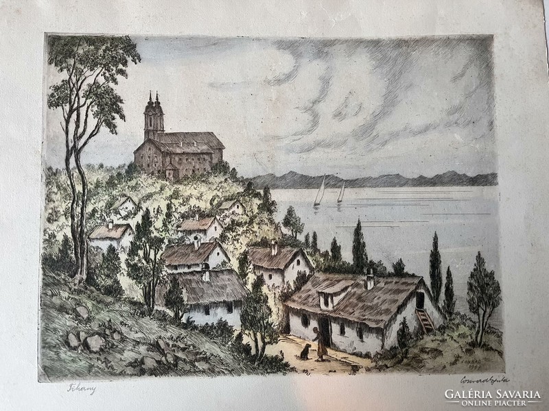 Tihany - copper engraving