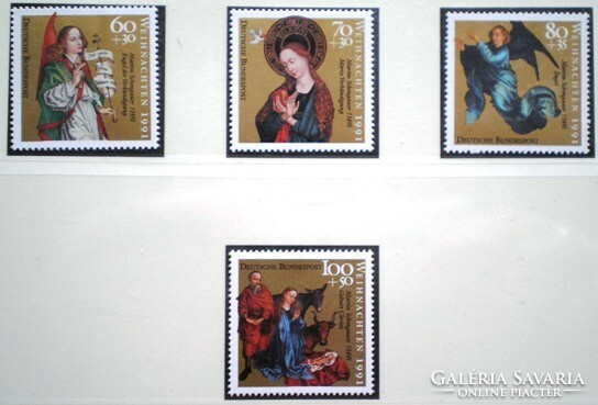 N1578-81 / 1991 Germany Christmas stamp set post office