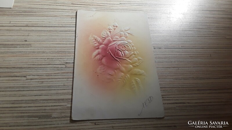 Antique embossed greeting postcard.