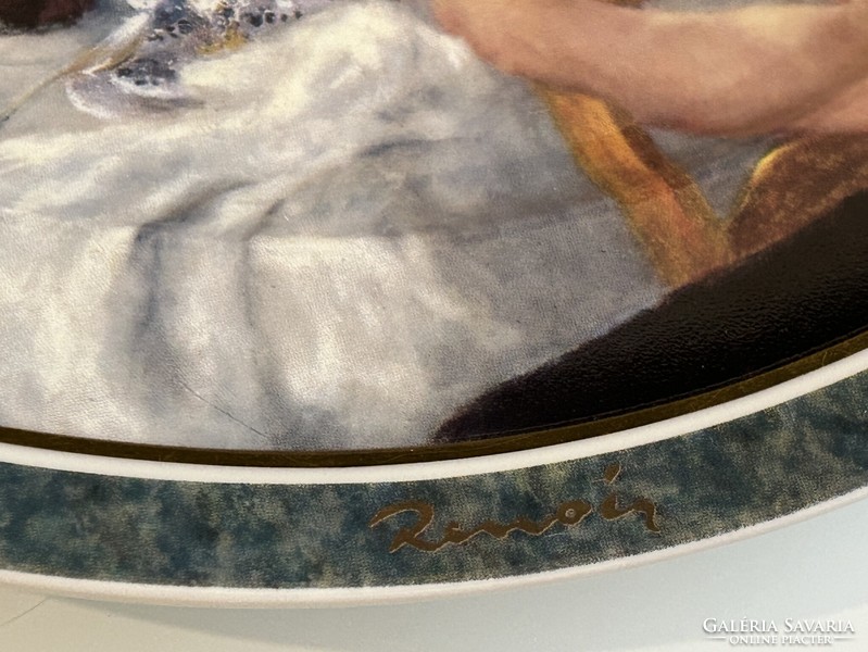 Goebel artis orbis: auguste renoir: breakfast of rowers porcelain wall plate/decoration plate