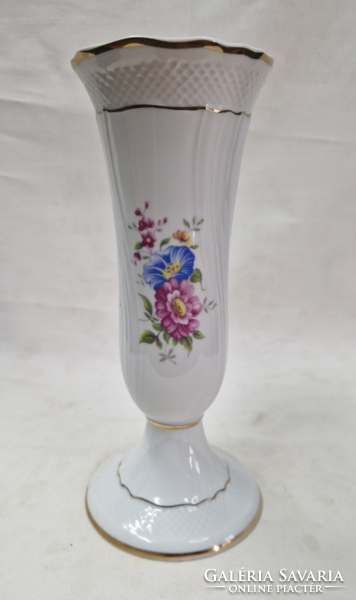 Hollóházi Hajnalka pattern porcelain vase in perfect condition 21 cm.