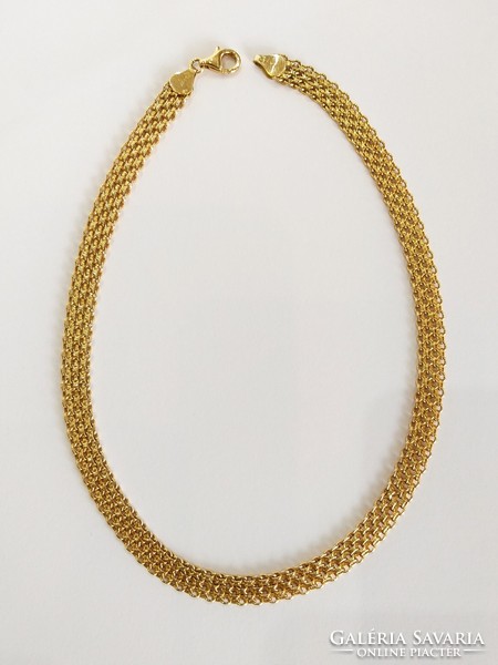 14 Carats, 12.7g. Multi-row gold necklace (no. 23/41)