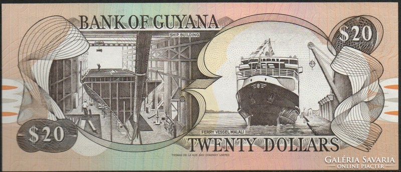 D - 155 - Foreign Banknotes: Guyana 1966 $20 unc