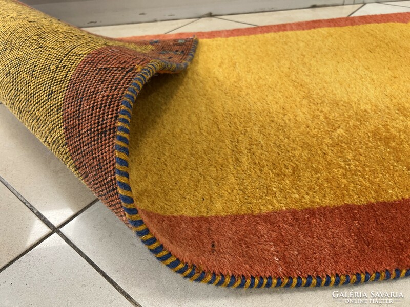 3563 Indian gabbeh hand knot wool running rug 80x300cm free courier