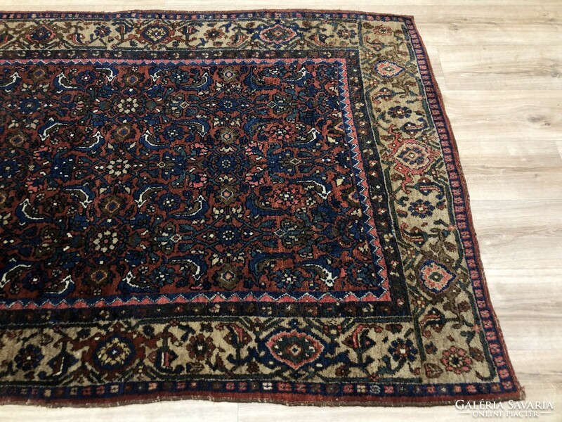 Goltogh - antique Iranian hand-knotted woolen Persian rug, 128 x 214 cm