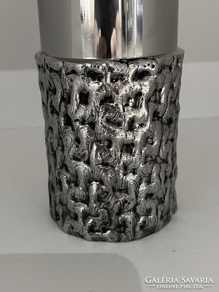 German brutalist steel vase, 1970-1979