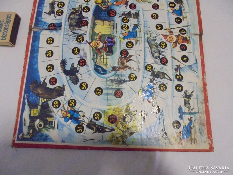 Old board game board, board - gnomes, animals, children