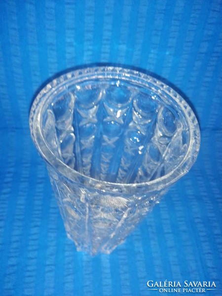 Retro üveg váza  19 cm magas ( A15-1)