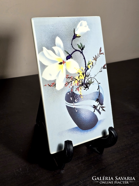 Villeroy & boch floral porcelain postcard v & b
