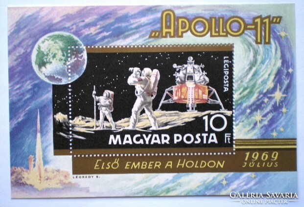 B72 / 1969 Apollo 11 - Első ember a Holdon blokk postatiszta
