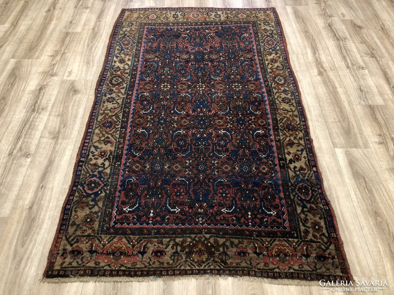 Goltogh - antique Iranian hand-knotted woolen Persian rug, 128 x 214 cm