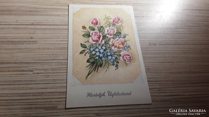 Old greeting postcard.