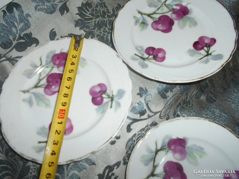5 antique cherry patterned cake plates - the price refers to 5 pieces