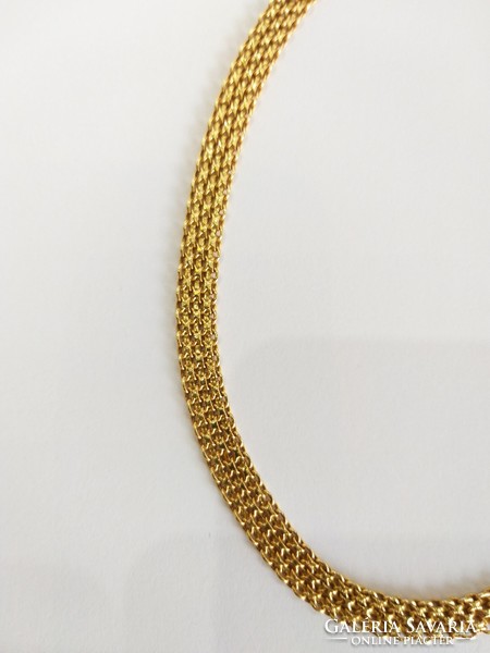 14 Carats, 12.7g. Multi-row gold necklace (no. 23/41)