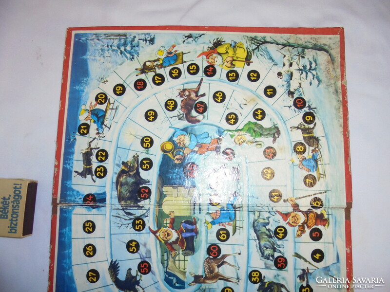 Old board game board, board - gnomes, animals, children