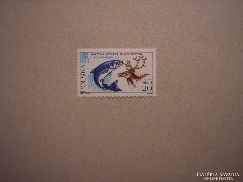 Poland - fauna, fish, reindeer 1988