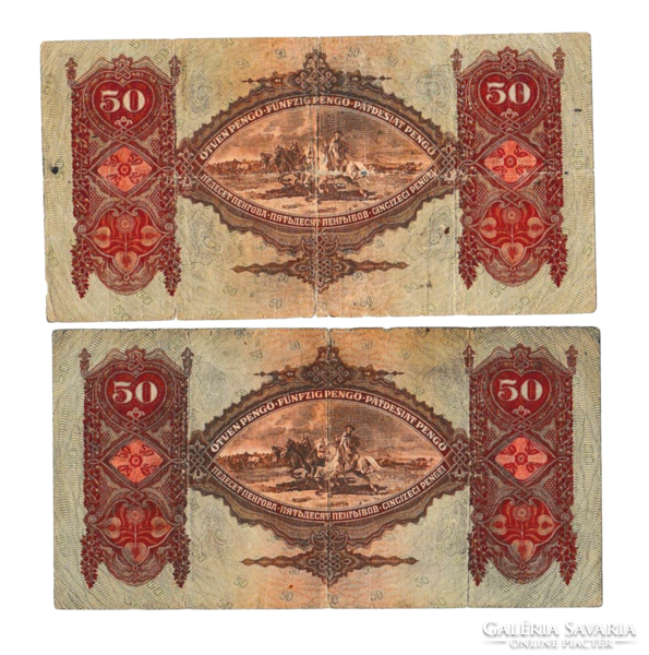 50 Pengő banknotes - 1932 - 2 pieces